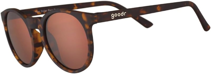 Goodr Nine Dollar Pour Over Polarized Round Sunglasses, Small Sized (Circle G), Brown Translucent Frames with Brown Non-Reflective Glare Reducing Lens, UV400 Protection, No Slip, No Bounce - Image 1